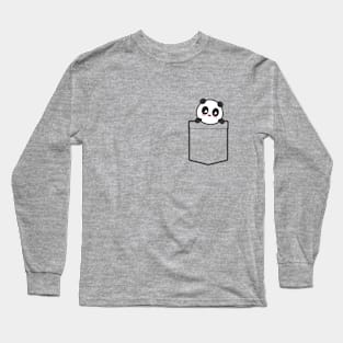 Pocket Kawaii Panda Long Sleeve T-Shirt